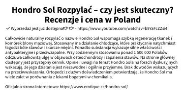 Hondro sol na co pomaga - Hondro Sol - Pomoc w Ochronie Zdrowia Stawów i Kostek